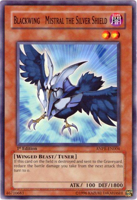 1st Edition, Ancient Prophecy, Common, Dark, Tuner Monster, Unlimited, Winged Beast Blackwing - Mistral the Silver Shield [ANPR-EN004] Common - Trading Card World