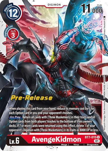 BT7-015, Digimon, Dragonkin, Mega, Next Adventure Pre-Release Cards, Red, Uncommon, Virus AvengeKidmon [BT7-015] [Next Adventure Pre-Release Cards] - Trading Card World