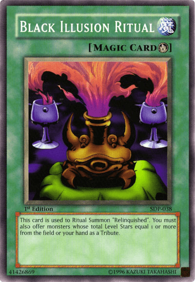 1st Edition, Common, Ritual Spell, Spell, Starter Deck: Pegasus, Unlimited Black Illusion Ritual [SDP-038] Common - Trading Card World