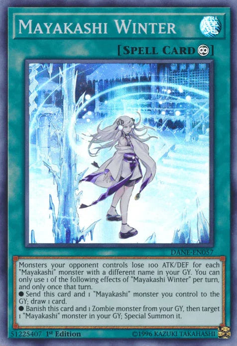 1st Edition, Continuous Spell, Dark Neostorm, Spell, Super Rare, Unlimited Mayakashi Winter [DANE-EN057] Super Rare - Trading Card World