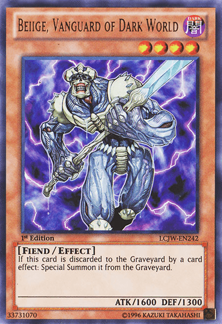 1st Edition, Dark, Effect Monster, Fiend, Legendary Collection 4: Joey's World, Ultra Rare Beiige, Vanguard of Dark World [LCJW-EN242] Ultra Rare - Trading Card World