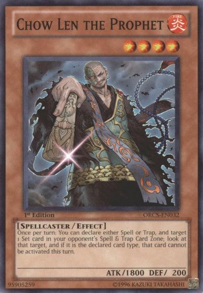 1st Edition, Common, Effect Monster, Fire, Order of Chaos, Spellcaster, Unlimited Chow Len the Prophet [ORCS-EN032] Common - Trading Card World
