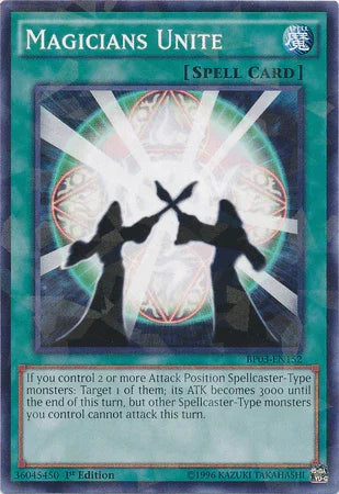 1st Edition, Battle Pack 3: Monster League, Normal Spell, Shatterfoil Rare, Spell Magicians Unite [BP03-EN152] Shatterfoil Rare - Trading Card World