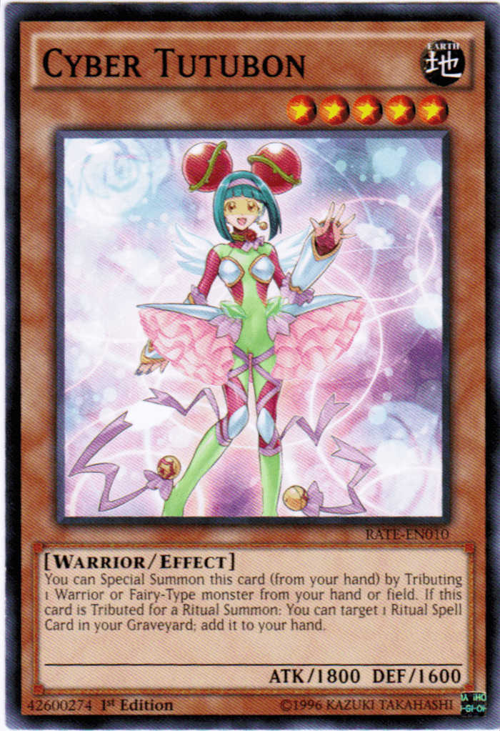 1st Edition, Common, Earth, Effect Monster, Raging Tempest, Unlimited, Warrior Cyber Tutubon [RATE-EN010] Common - Trading Card World