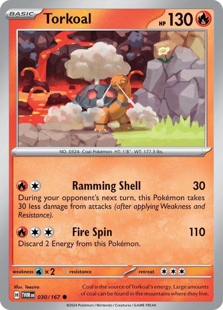 030, Scarlet & Violet: Twilight Masquerade Torkoal (030/167) [Scarlet & Violet: Twilight Masquerade] - Trading Card World