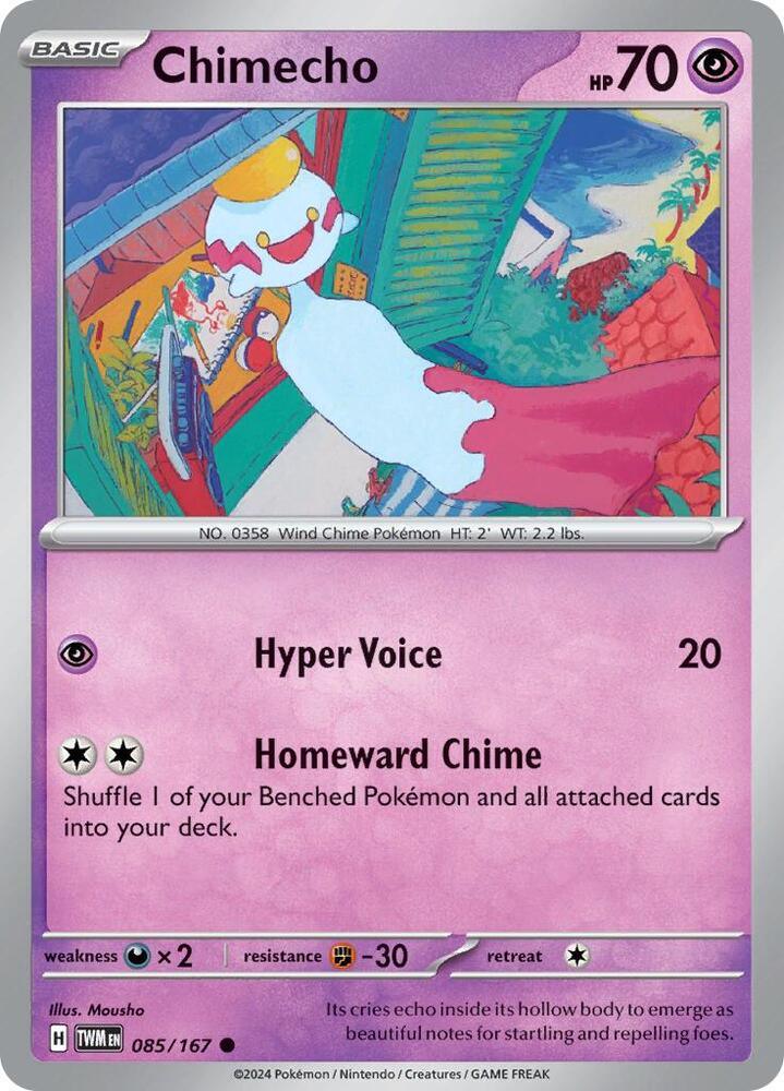 Scarlet & Violet: Twilight Masquerade Chimecho (085/167) [Scarlet & Violet: Twilight Masquerade] - Trading Card World