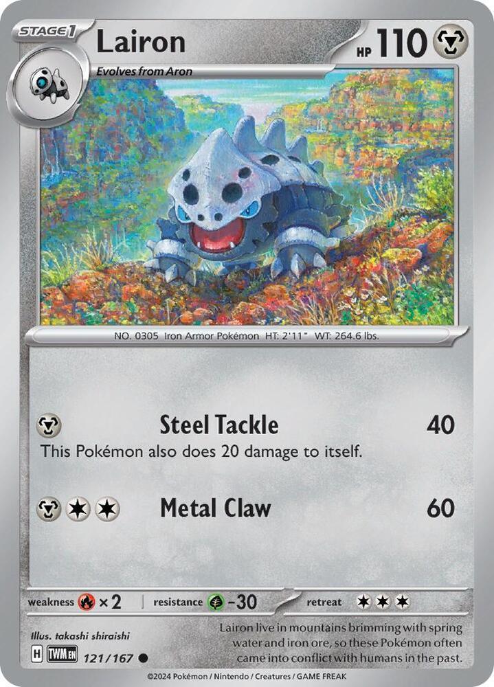 121, Scarlet & Violet: Twilight Masquerade Lairon (121/167) [Scarlet & Violet: Twilight Masquerade] - Trading Card World