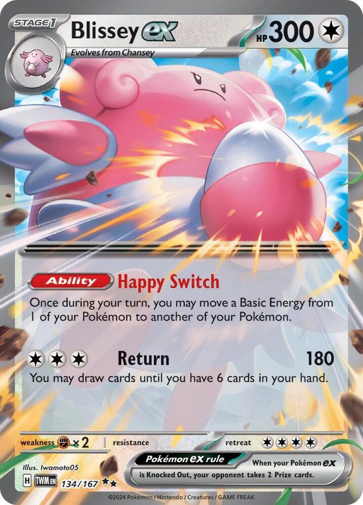 134, Scarlet & Violet: Twilight Masquerade Blissey ex (134/167) [Scarlet & Violet: Twilight Masquerade] - Trading Card World
