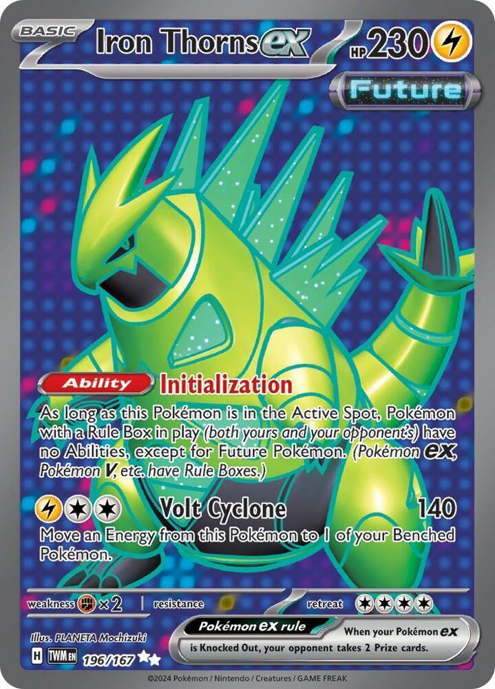 Scarlet & Violet: Twilight Masquerade Iron Thorns ex (196/167) [Scarlet & Violet: Twilight Masquerade] - Trading Card World