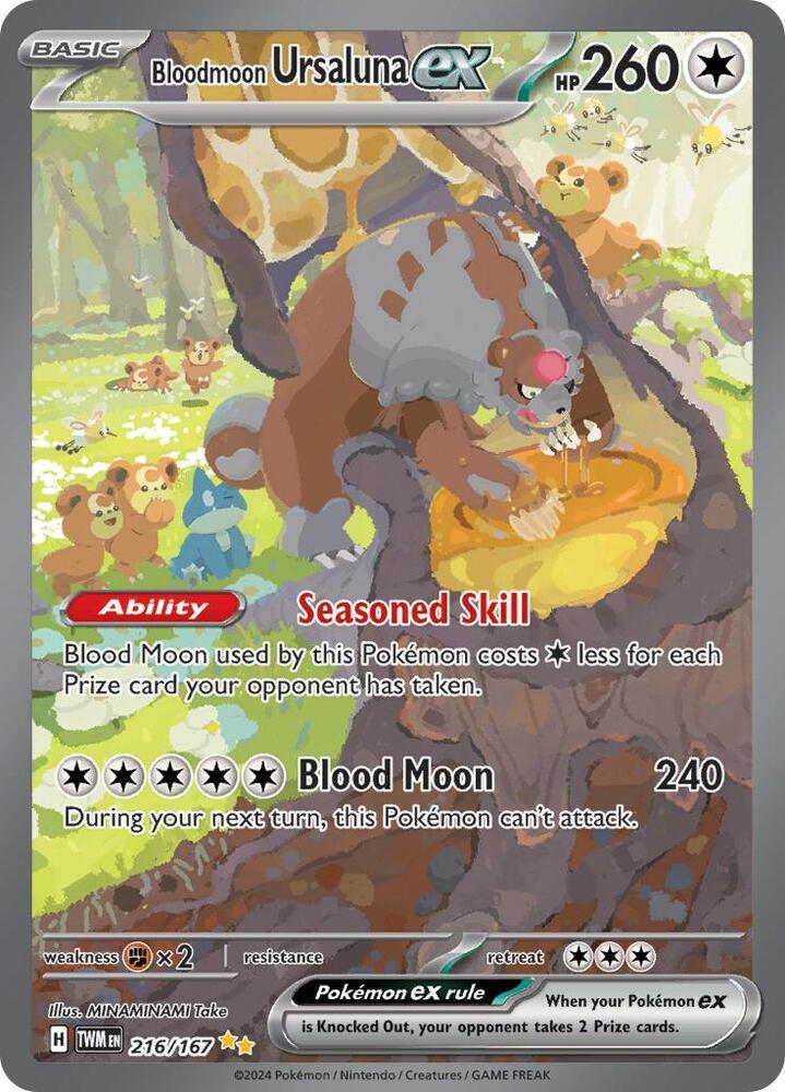 Scarlet & Violet: Twilight Masquerade Bloodmoon Ursaluna ex (216/167) [Scarlet & Violet: Twilight Masquerade] - Trading Card World