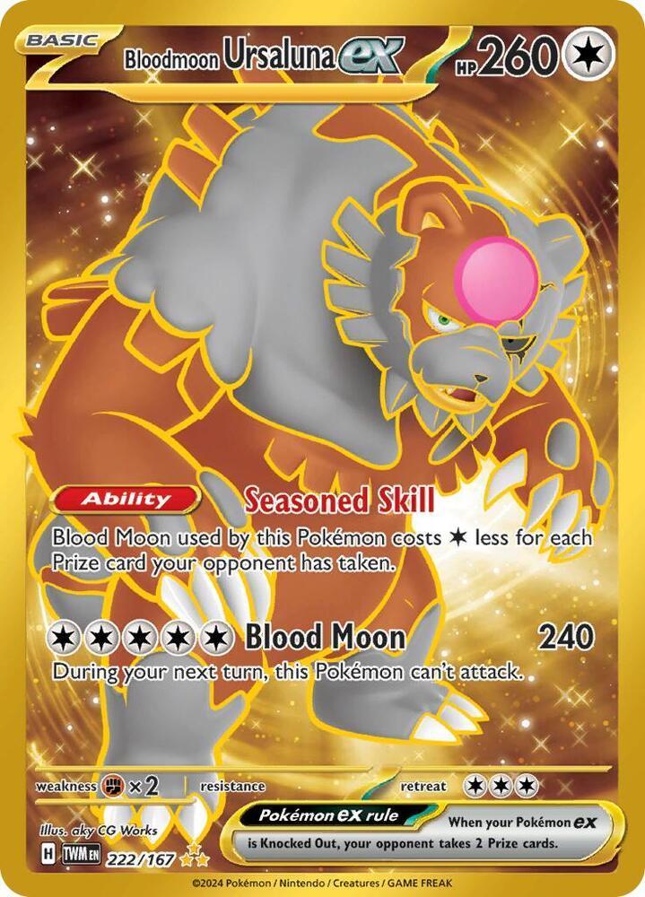 Scarlet & Violet: Twilight Masquerade Bloodmoon Ursaluna ex (222/167) [Scarlet & Violet: Twilight Masquerade] - Trading Card World