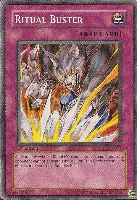 1st Edition, Common, Normal Trap, Stardust Overdrive, Trap, Unlimited Ritual Buster [SOVR-EN077] Common - Trading Card World