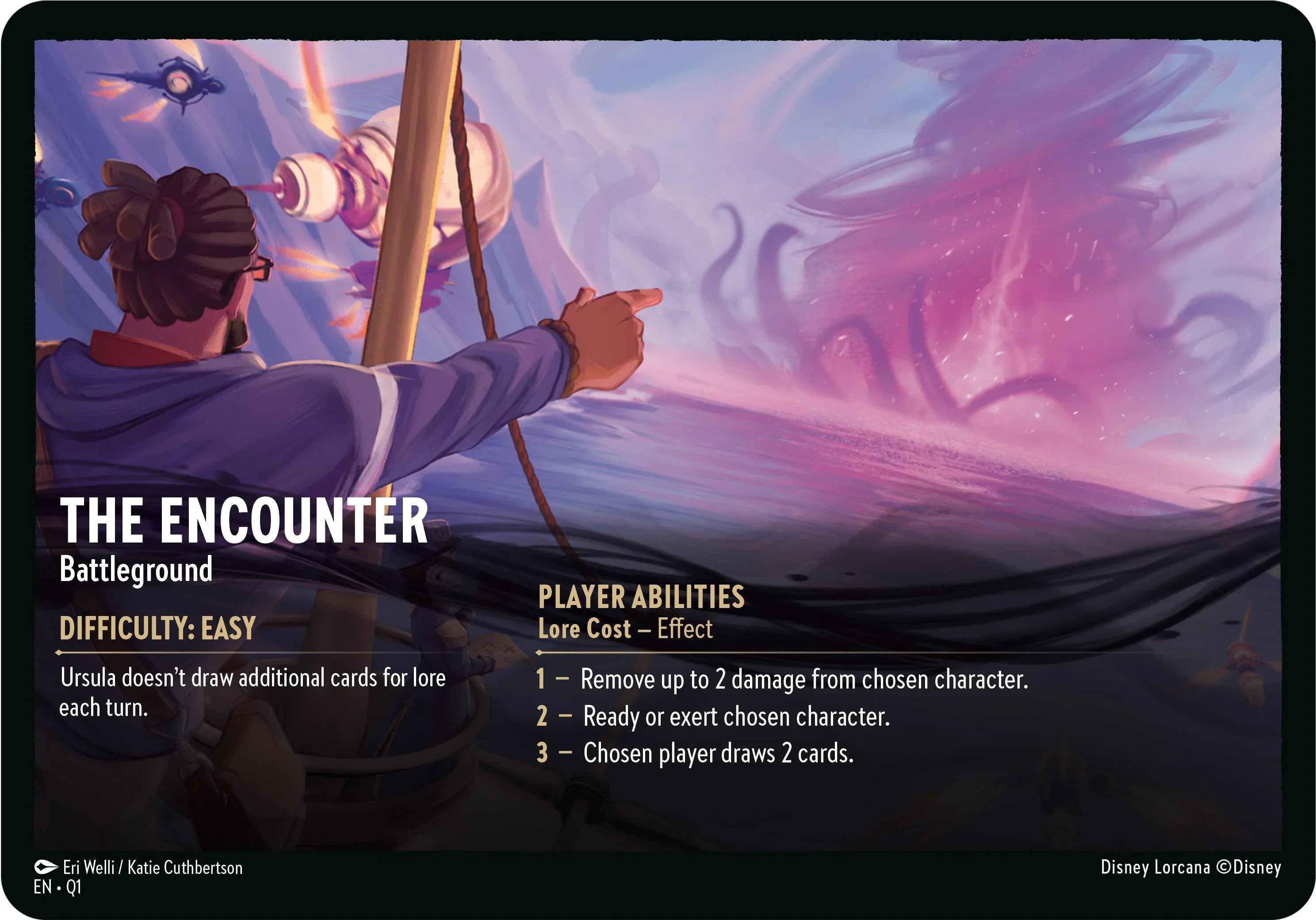  The Encounter // A Dark Realm - Battleground (Oversized) [Illumineer's Quest: Deep Trouble] - Trading Card World