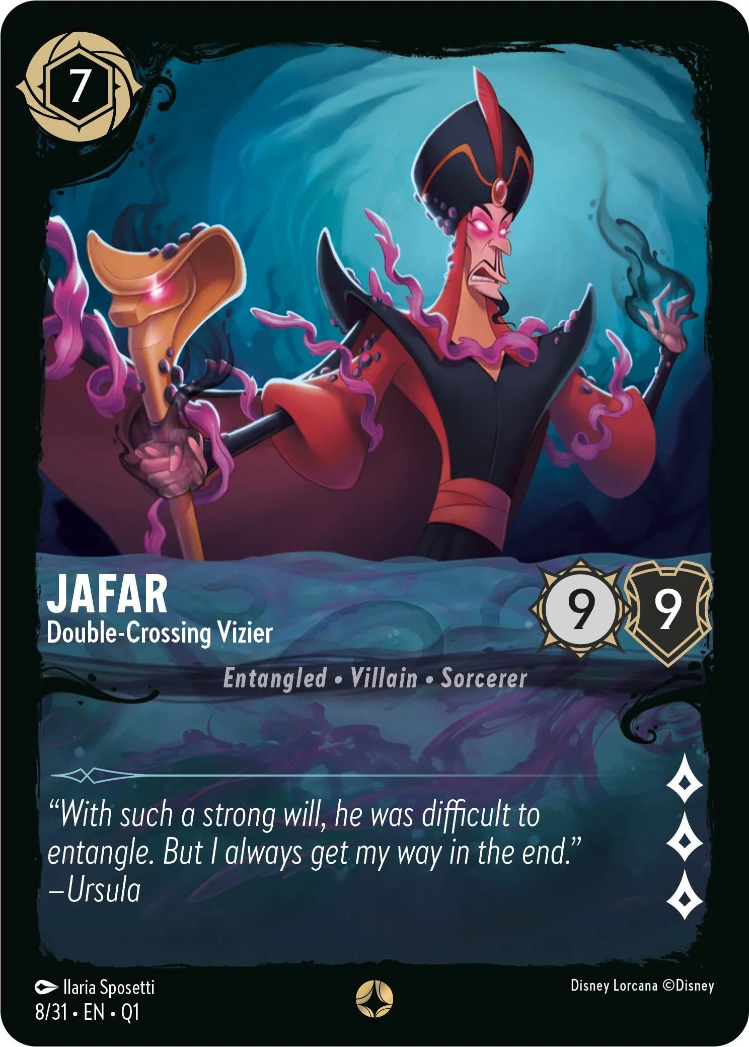  Jafar - Double-Crossing Vizier (8/31) [Illumineer's Quest: Deep Trouble] - Trading Card World