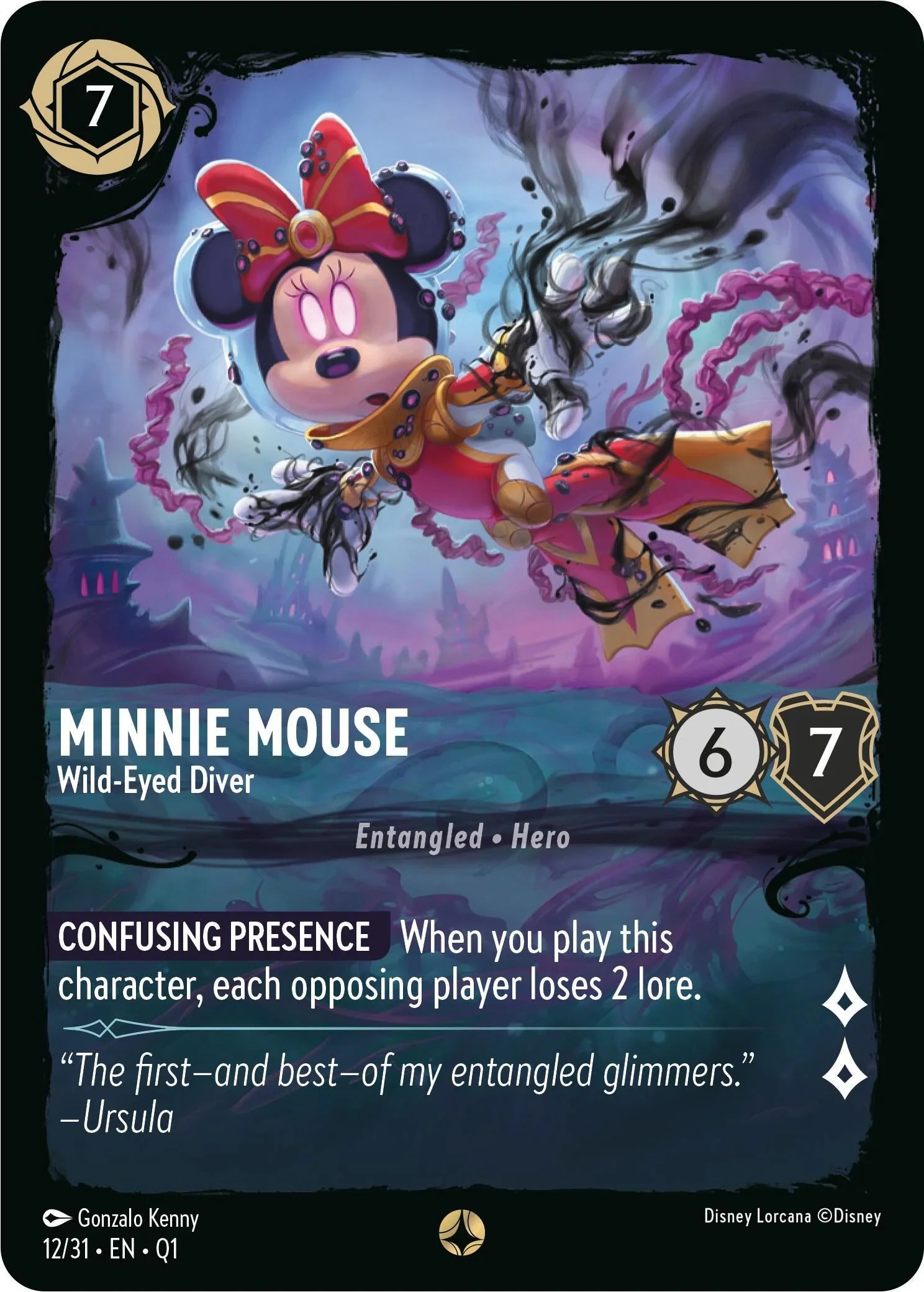  Minnie Mouse - Wild-Eyed Diver (12/31) [Illumineer's Quest: Deep Trouble] - Trading Card World