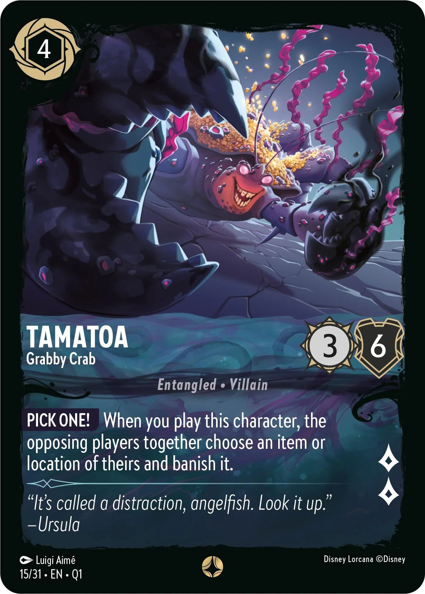  Tamatoa - Grabby Crab (15/31) [Illumineer's Quest: Deep Trouble] - Trading Card World