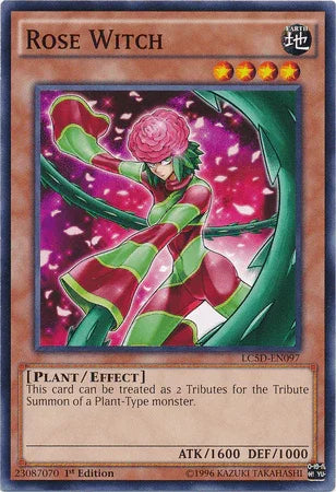 1st Edition, Common, Earth, Effect Monster, Legendary Collection 5D's, Plant Rose Witch [LC5D-EN097] Common - Trading Card World