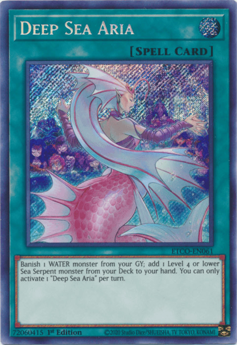 1st Edition, Eternity Code, Normal Spell, Secret Rare, Spell Deep Sea Aria [ETCO-EN061] Secret Rare - Trading Card World