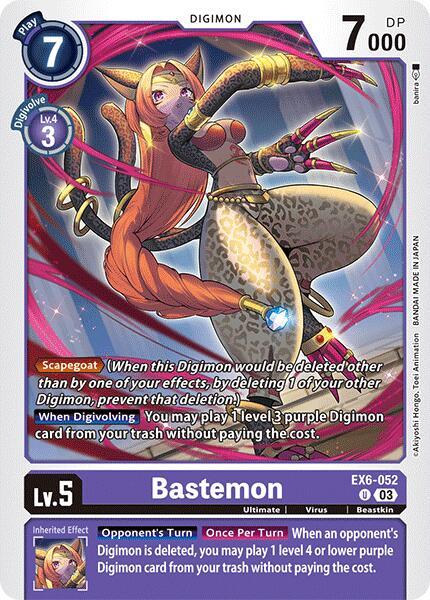 Beastkin, Digimon, EX6-052, Infernal Ascension, Purple, Ultimate, Uncommon, Virus Bastemon [EX6-052] [Infernal Ascension] - Trading Card World