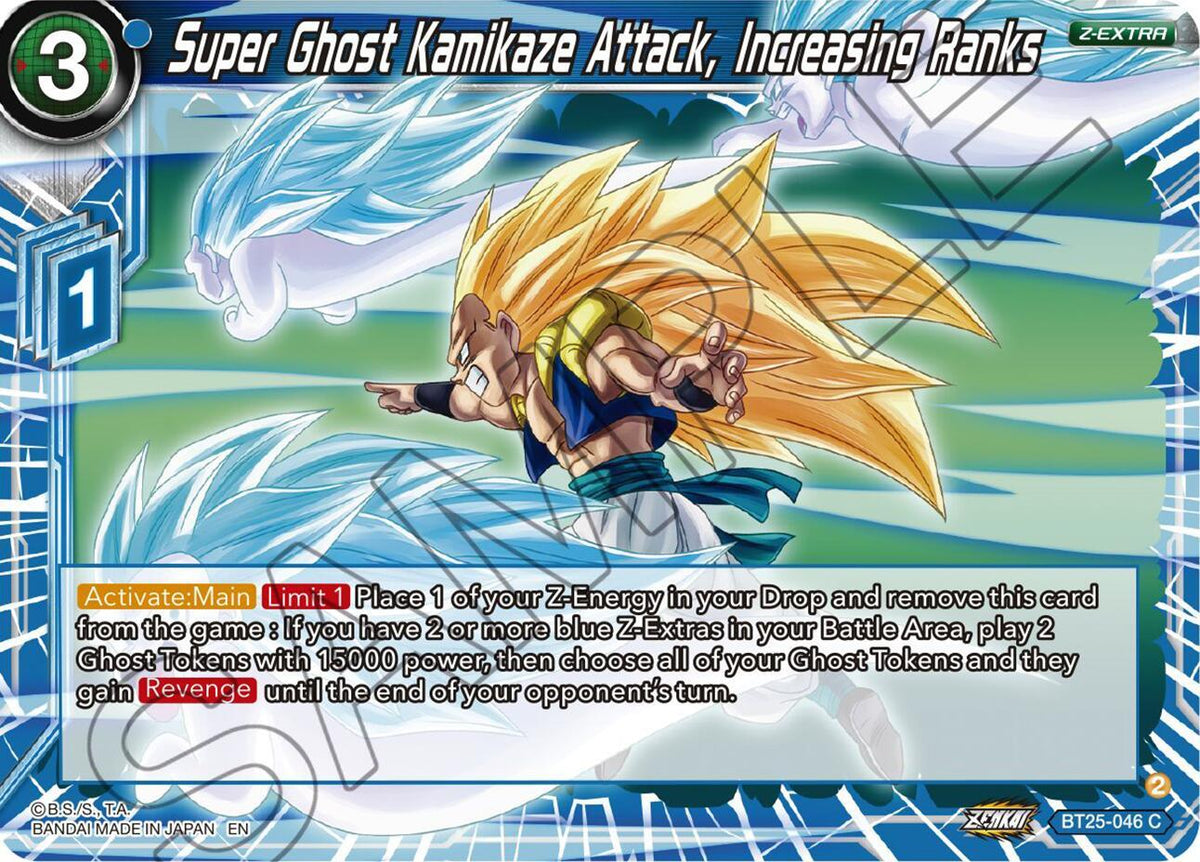 Blue, BT25-046, Common, Legend of the Dragon Balls, Normal, Parallel Foil, Z-Extra Super Ghost Kamikaze Attack, Increasing Ranks (BT25-046) [Legend of the Dragon Balls] - Trading Card World