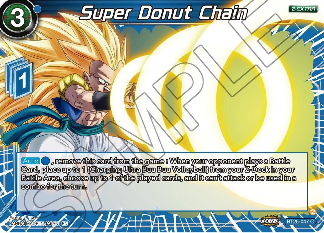 Blue, BT25-047, Common, Legend of the Dragon Balls, Normal, Parallel Foil, Z-Extra Super Donut Chain (BT25-047) [Legend of the Dragon Balls] - Trading Card World
