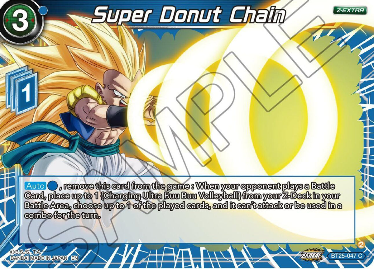 Blue, BT25-047, Common, Legend of the Dragon Balls, Normal, Parallel Foil, Z-Extra Super Donut Chain (BT25-047) [Legend of the Dragon Balls] - Trading Card World