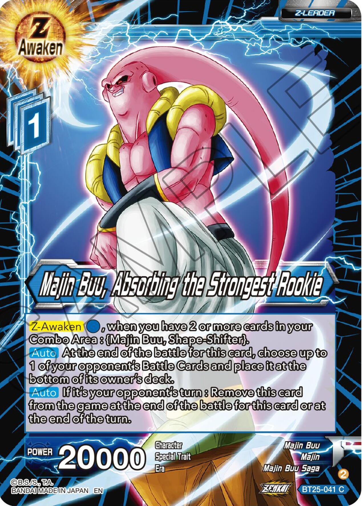 Blue, BT25-041, Common, Legend of the Dragon Balls, Majin, Majin Buu, Majin Buu Saga, Normal, Parallel Foil, Z-Leader Majin Buu, Absorbing the Strongest Rookie (BT25-041) [Legend of the Dragon Balls] - Trading Card World
