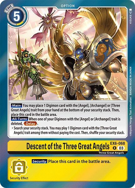 EX6-068, Infernal Ascension, Option, Rare, Three Great Angels, Yellow Descent of the Three Great Angels [EX6-068] [Infernal Ascension] - Trading Card World