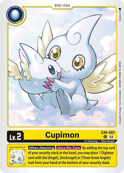 Digi-Egg, EX6-003, In-Training, Infernal Ascension, Mini Angel, Uncommon, Yellow Cupimon [EX6-003] [Infernal Ascension] - Trading Card World