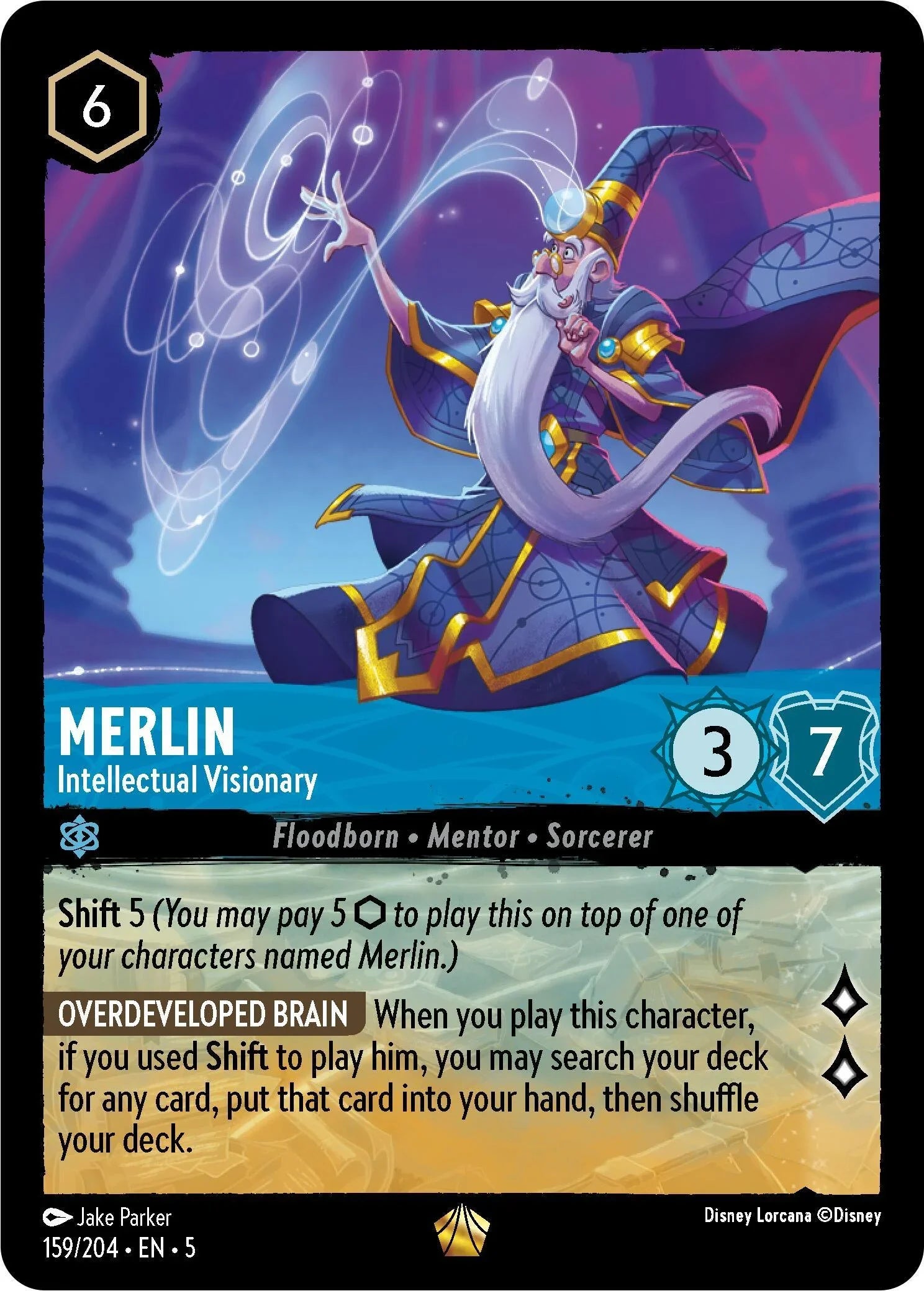  Merlin - Intellectual Visionary (159/204) [Shimmering Skies] - Trading Card World