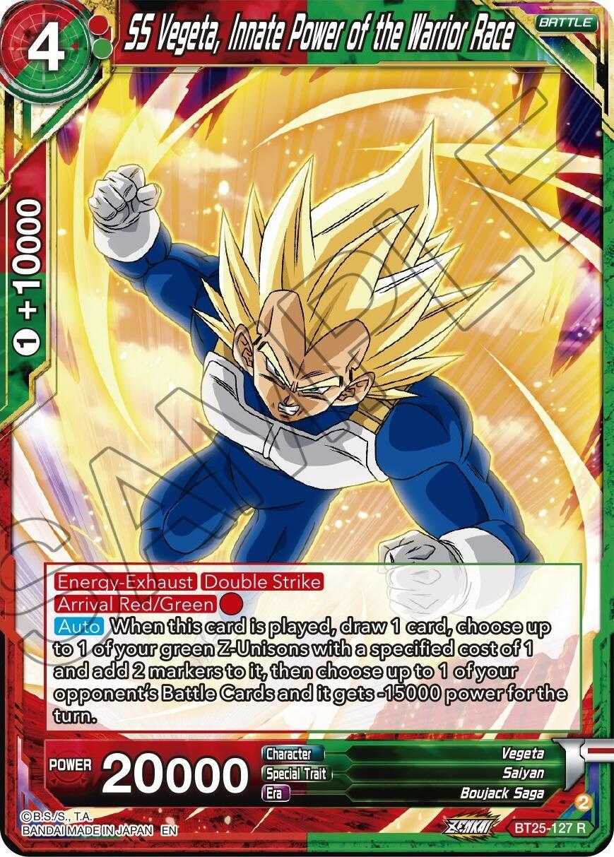 Battle, Boujack Saga, BT25-127, Green;Red, Legend of the Dragon Balls, Normal, Parallel Foil, Rare, Saiyan, Vegeta SS Vegeta, Innate Power of the Warrior Race (BT25-127) [Legend of the Dragon Balls] - Trading Card World
