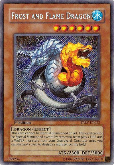 1st Edition, Dragon, Effect Monster, Secret Rare, Tactical Evolution, Unlimited, Water Frost and Flame Dragon [TAEV-EN033] Secret Rare - Trading Card World