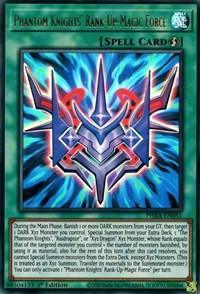 1st Edition, Phantom Rage, Quick-Play Spell, Spell, Ultra Rare Phantom Knights' Rank-Up-Magic Force [PHRA-EN051] Ultra Rare - Trading Card World