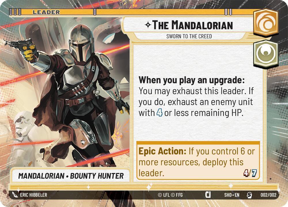  The Mandalorian - Sworn To The Creed (Hyperspace) (Prerelease Promos) (002/002) [Shadows of the Galaxy Promos] - Trading Card World