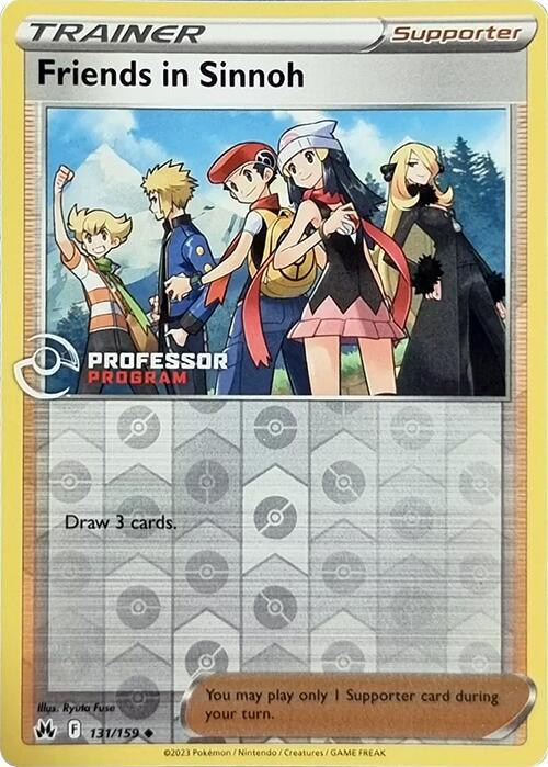 131, Professor Program Promos, Reverse Holofoil, Supporter, Uncommon Friends in Sinnoh (131/159) (2023) [Professor Program Promos] - Trading Card World