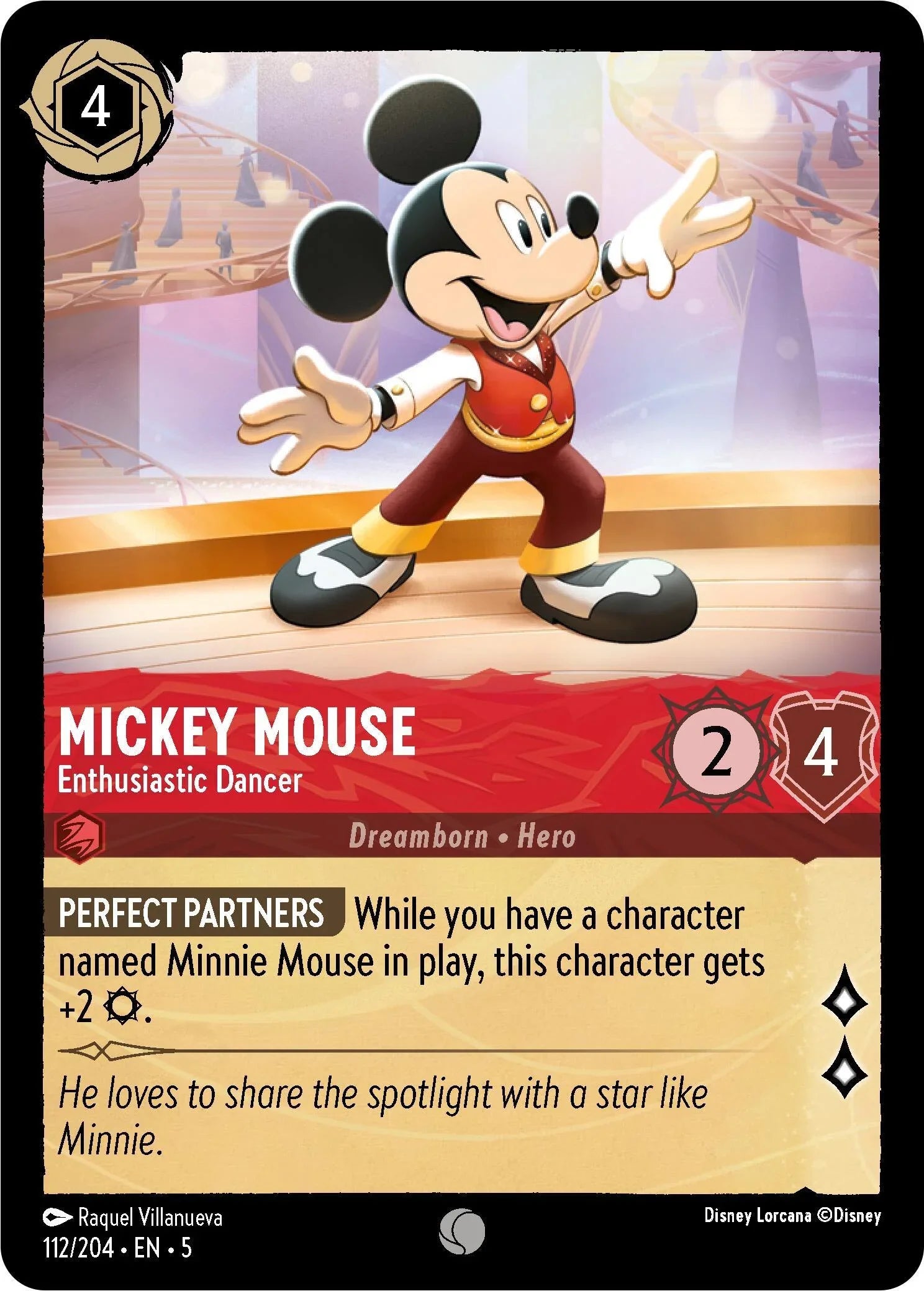  Mickey Mouse - Enthusiastic Dancer (112/204) [Shimmering Skies] - Trading Card World
