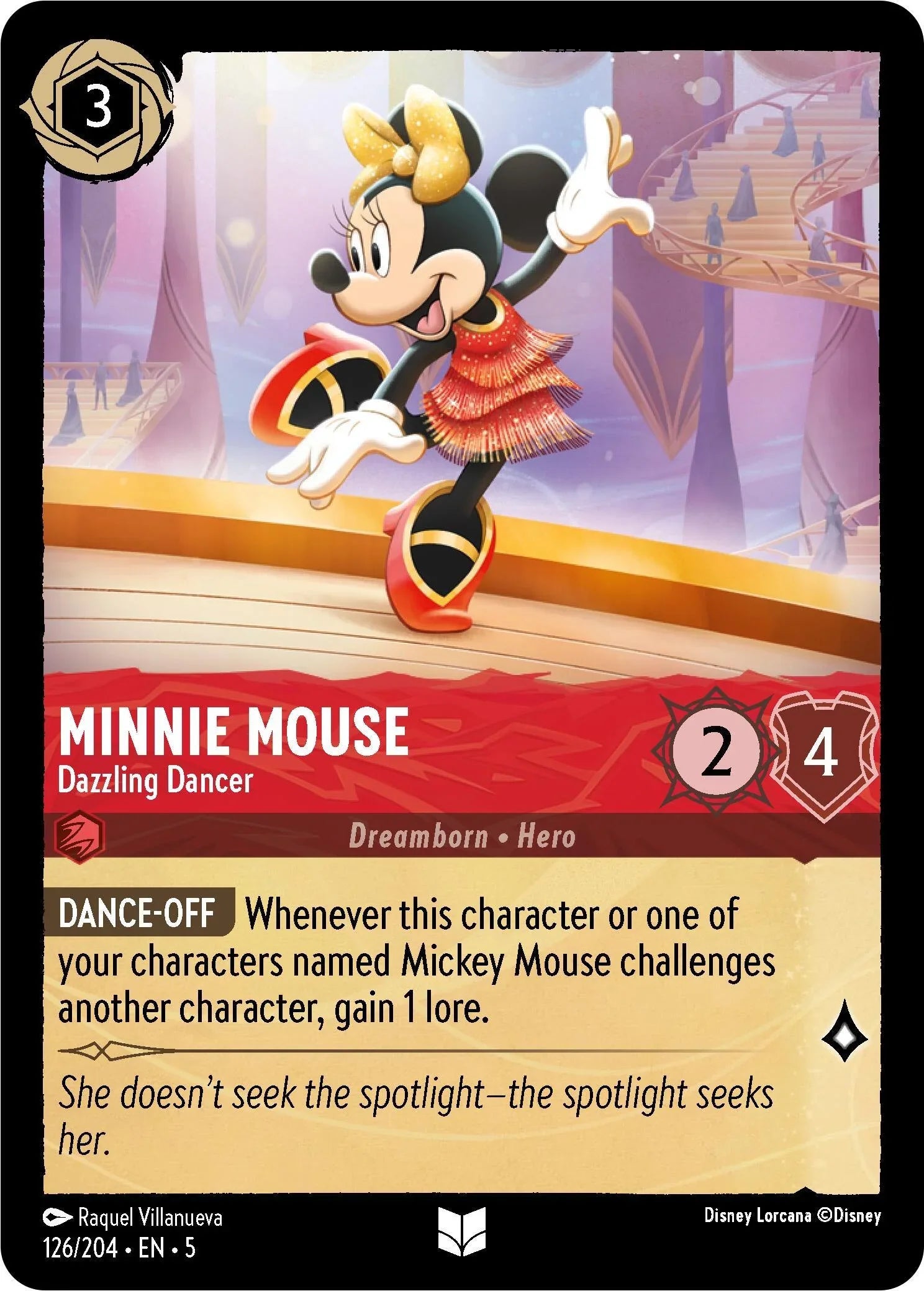  Minnie Mouse - Dazzling Dancer (126/204) [Shimmering Skies] - Trading Card World