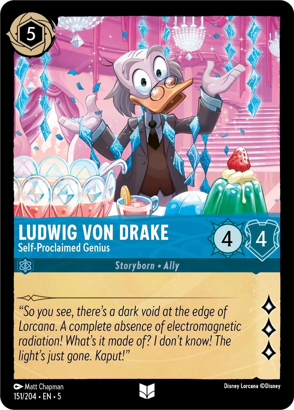  Ludwig Von Drake - Self-Proclaimed Genius (151/204) [Shimmering Skies] - Trading Card World