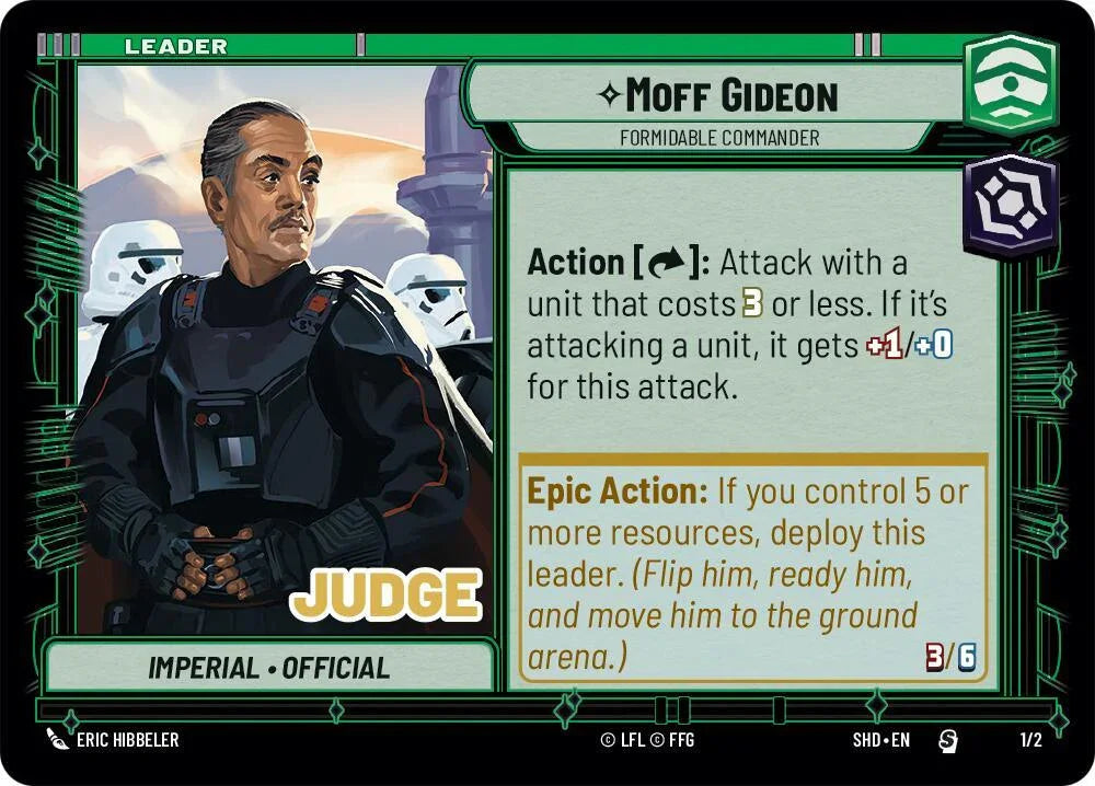  Moff Gideon - Formidable Commander (Judge Promo) (1/2) [Shadows of the Galaxy Promos] - Trading Card World