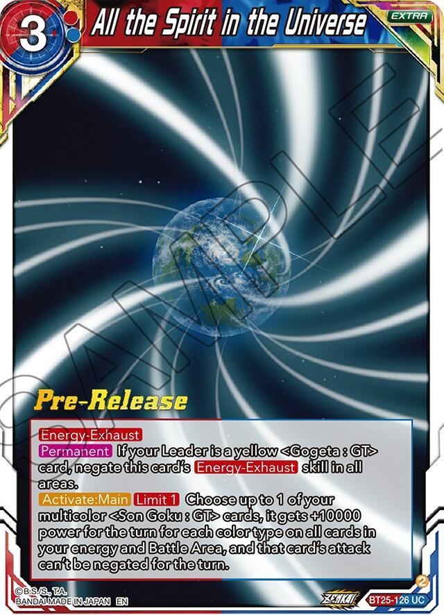 Blue;Red, BT25-126, Extra, Legend of the Dragon Balls Prerelease Promos, Parallel Foil, Uncommon All the Spirit in the Universe (BT25-126) [Legend of the Dragon Balls Prerelease Promos] - Trading Card World