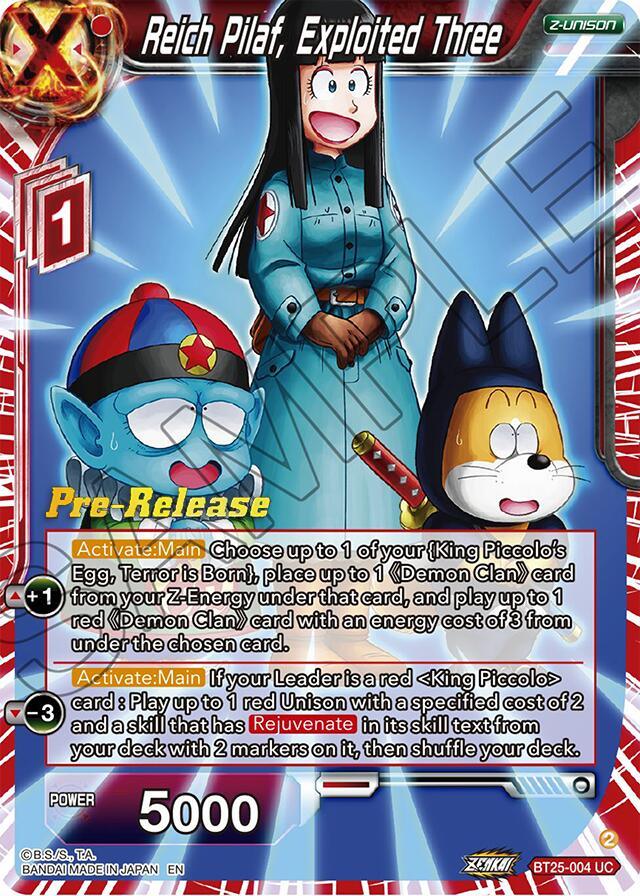 BT25-004, Legend of the Dragon Balls Prerelease Promos, Parallel Foil, Red, Uncommon, Z-Unison Reich Pilaf, Exploited Three (BT25-004) [Legend of the Dragon Balls Prerelease Promos] - Trading Card World