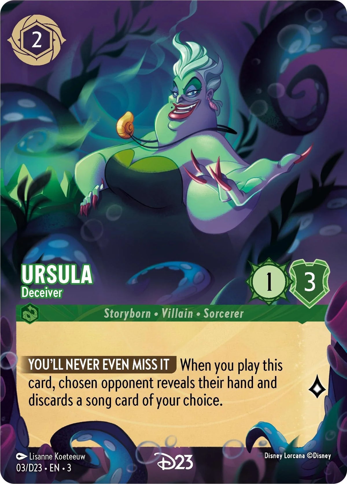  Ursula - Deceiver (3) [D23 Promos] - Trading Card World
