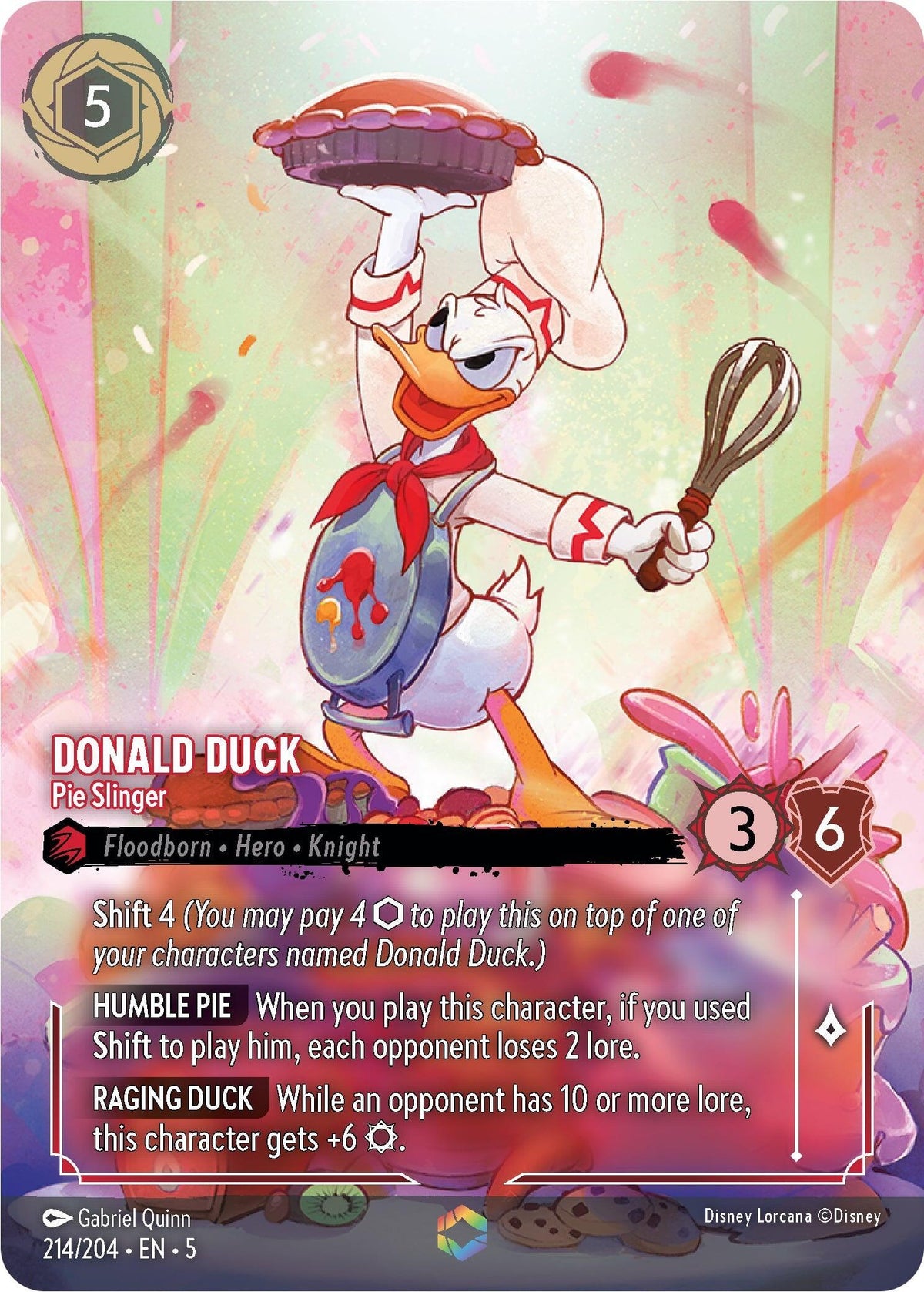  Donald Duck - Pie Slinger (Enchanted) (214/204) [Shimmering Skies] - Trading Card World