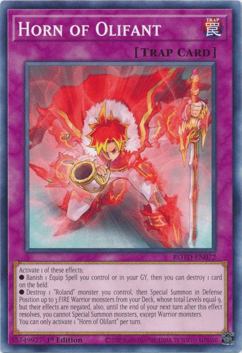 1st Edition, Common, Normal Trap, Rise of the Duelist, Trap Horn of Olifant [ROTD-EN072] Common - Trading Card World