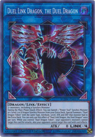 Dark, Dragon, Limited, Link/Effect Monster, Super Rare, Yu-Gi-Oh! Championship Series Prize Cards Duel Link Dragon, the Duel Dragon [YCSW-EN012] Super Rare - Trading Card World