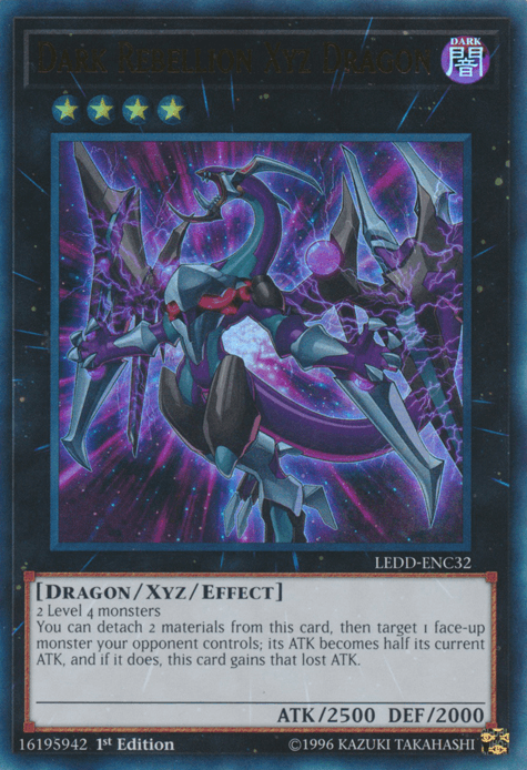 1st Edition, Dark, Dragon, Legendary Dragon Decks, Ultra Rare, Xyz/Effect Monster Dark Rebellion Xyz Dragon [LEDD-ENC32] Ultra Rare - Trading Card World