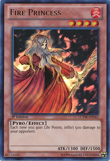1st Edition, Effect Monster, Fire, Legendary Collection 3: Yugi's World, Pyro, Ultra Rare, Unlimited Fire Princess [LCYW-EN161] Ultra Rare - Trading Card World