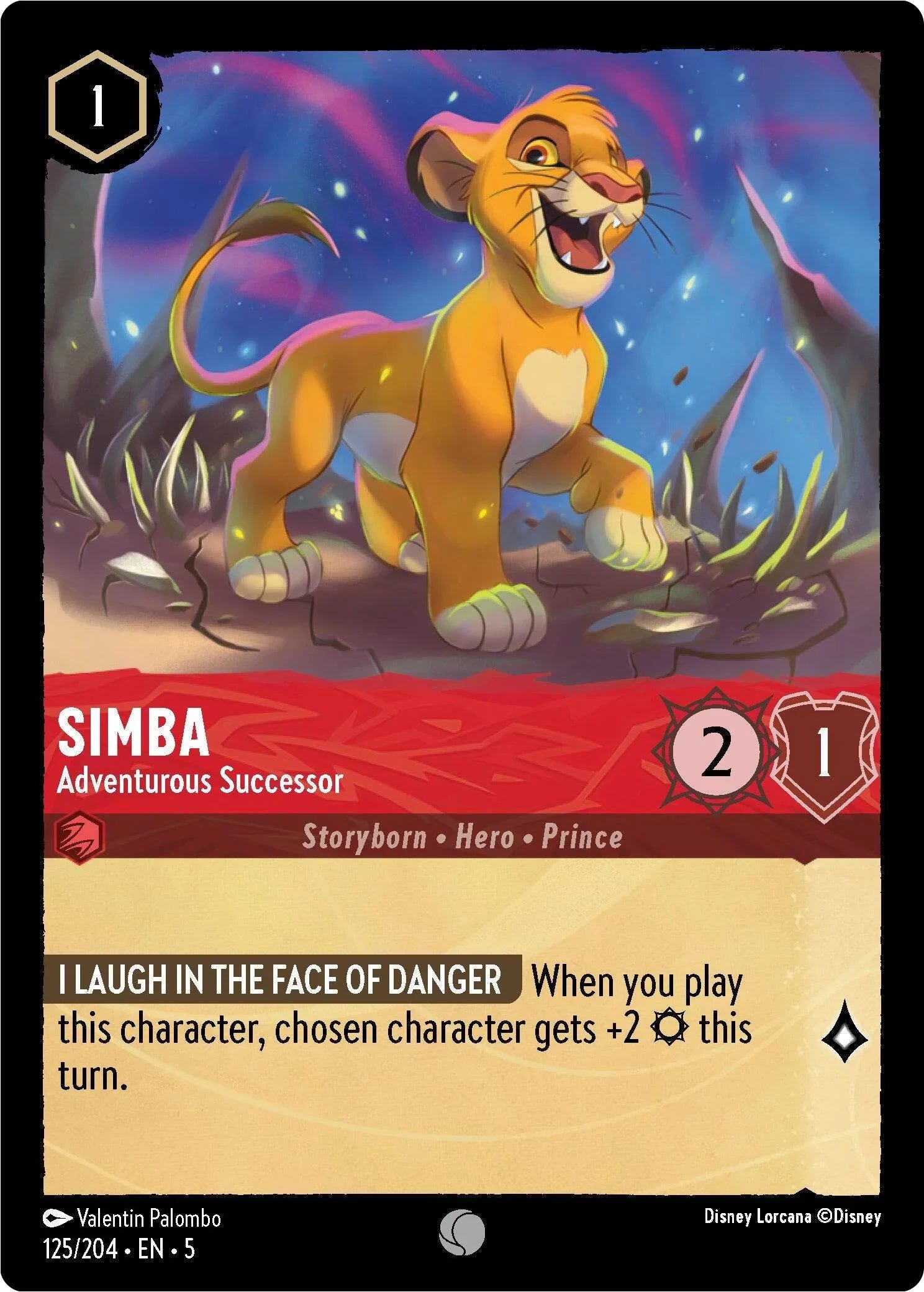  Simba - Adventurous Successor (125/204) [Shimmering Skies] - Trading Card World