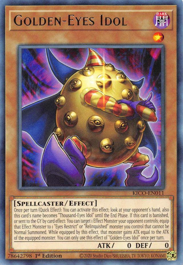 1st Edition, Dark, Effect monster, King's Court, Rare, Spellcaster Golden-Eyes Idol (Rare) [KICO-EN011] Rare - Trading Card World