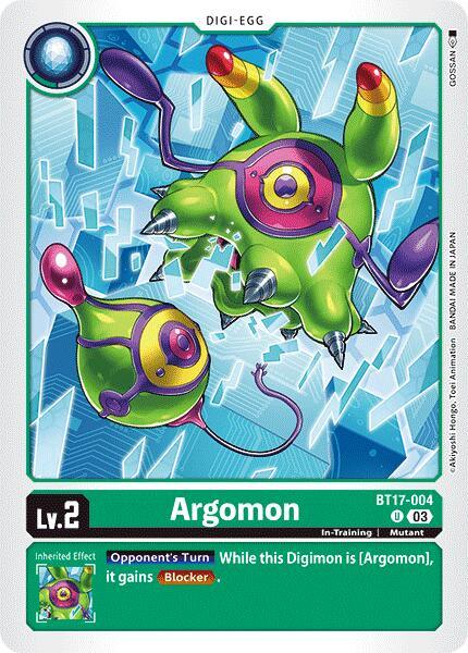 BT17-004, Digi-Egg, Green, Secret Crisis, Uncommon Argomon [BT17-004] - BT17-004 [Secret Crisis] - Trading Card World